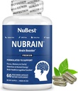 Booster NuBrain - Supplément Cerveau pour Booster Cerveau, Mémoire, Focus & Clarity Support avec St. John, Ginkgo Biloba, Bacopa et plus - 60 Capsules Vegan