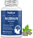 Booster NuBrain - Supplément Cerveau pour Booster Cerveau, Mémoire, Focus & Clarity Support avec St. John, Ginkgo Biloba, Bacopa et plus - 60 Capsules Vegan
