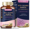 Totaria Inositol Supplément pour les femmes avec vitamine D3, Folate, 40:1 Rapport Myo-Inositol 3000mg & D-Chiro Inositol 75mg Complexe, vitamine B8 Inositol Supplément pour les femmes cheveux, ongles, santé de la peau