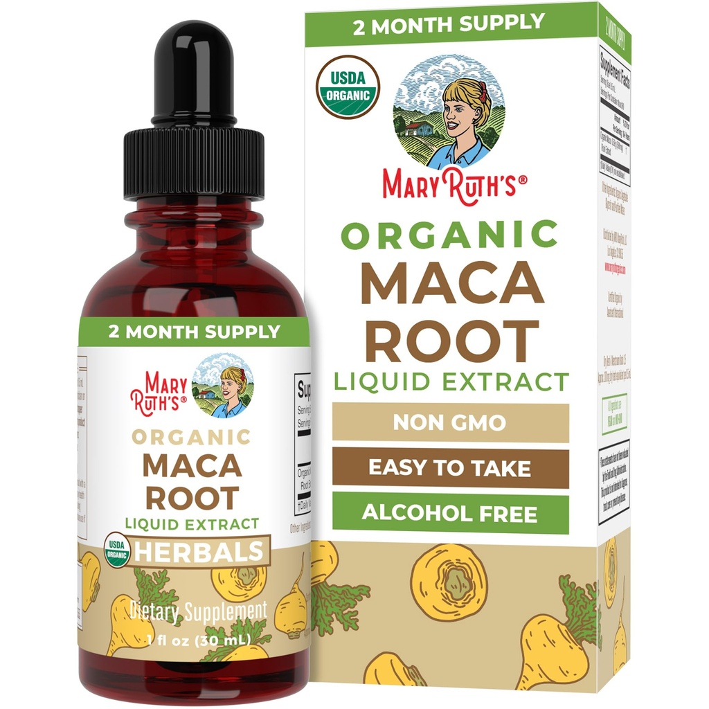 MaryRuths USDA Racine biologique gouttes liquides de Maca