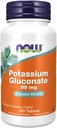 Maintenant Aliments Gluconate de potassium, 100 CT