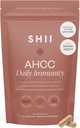 SHII AHCC Immunité quotidienne, 30 jours d'approvisionnement – Vegan, supplément de soutien immunitaire sans gluten avec AHCC, support système immunitaire des champignons chiitake fonctionnels, favorise la réponse immunitaire et la santé cellulaire