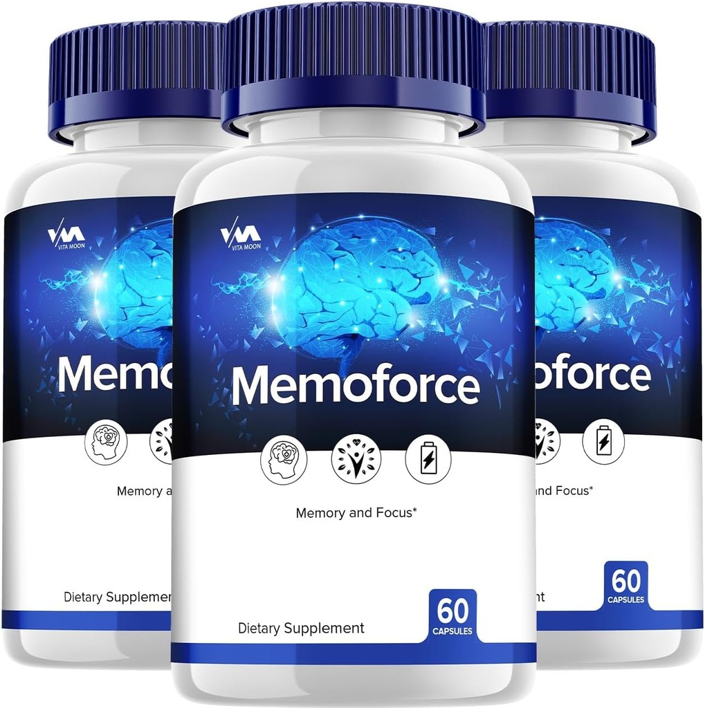 Vitamoon Memoforce Supplement Capsules – Memoforce Nootropics Pills, Memoforce Clarity Focus and Reviews, 180 Capsules