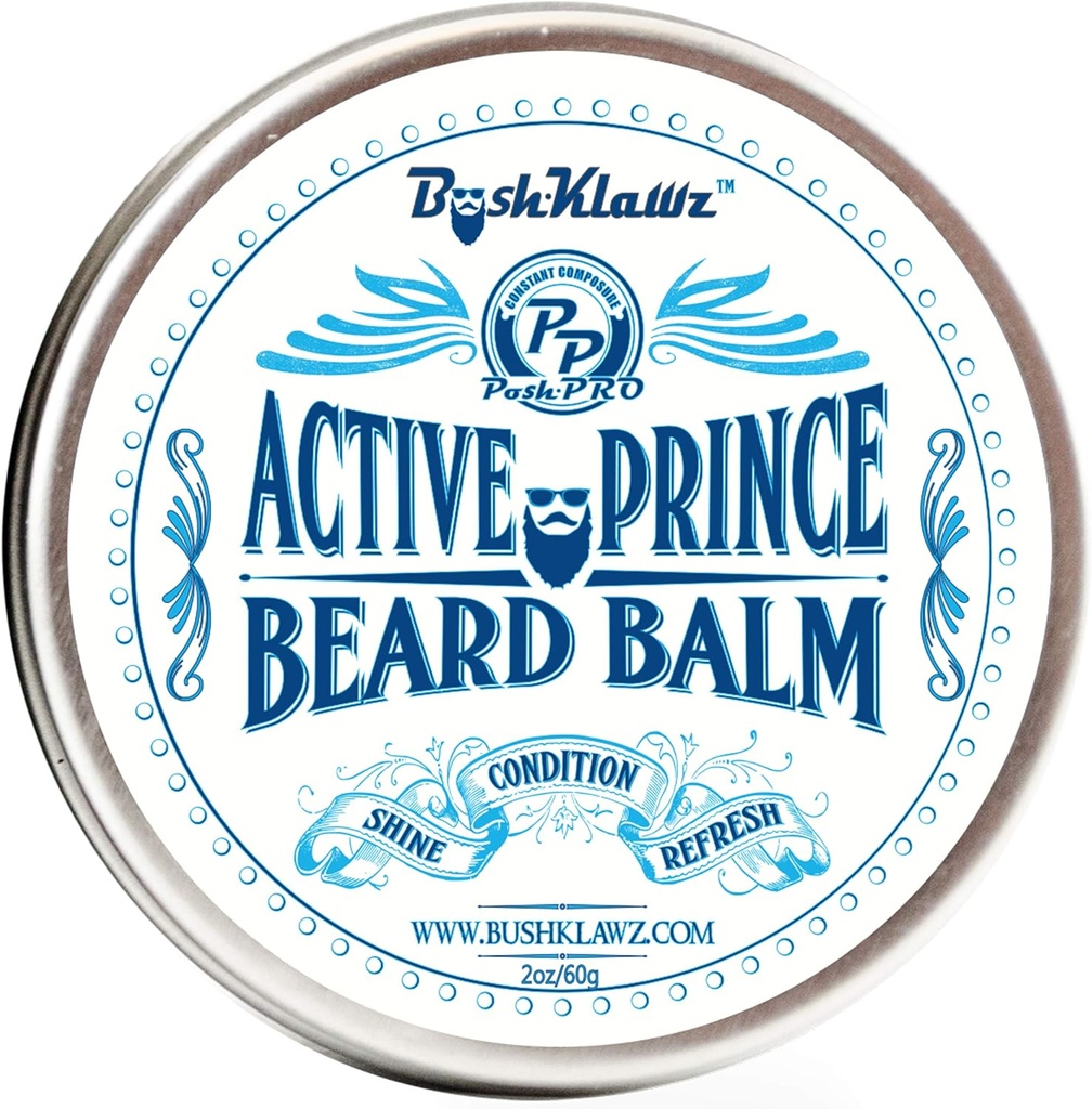 BushKlawz Baume de Baume Feuille-in Conditionneur, 2 oz - Prince Scent actif - Meilleur conditionneur pour la barbe masculine et le cadeau