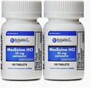 Fiable-1 Laboratoires Meclizine 25 mg Bonine Motion Maladie générique (100 comprimés à croquer chacun (2-pack) - Empêcher les nausées, les vomissements et les étourdissements causés par la maladie du mouvement