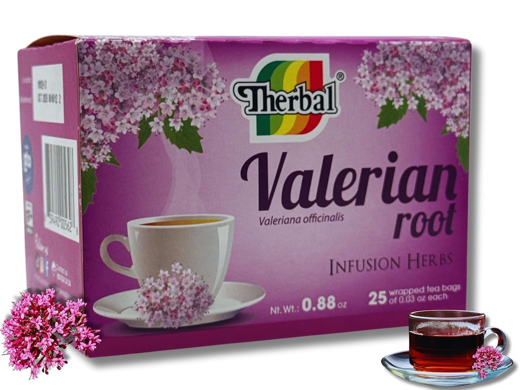VALERIAN ROOT TEA 25 BAGS 1 G. CHAQUE TE DE VALERIANA Exp 09/2023 ou plus
