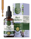 HERBAMAMA Black Elderberry Drops - Extrait liquide végétalien d'aillier pour le soutien immunitaire - Supplément d'immunité sans OGM, sans alcool et sans sucre, 21 jours
