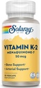 SOLARAY K2 MK7, Veg Cap (Btl-Plastique) 50mcg
