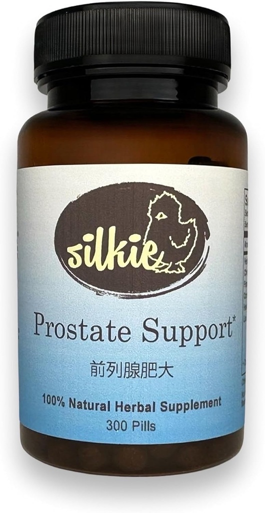Silkie Herbs Prostate Support - Urinaire Relief, Contrôle de la vésicule, Réduire les mictions fréquentes, 300 Comte
