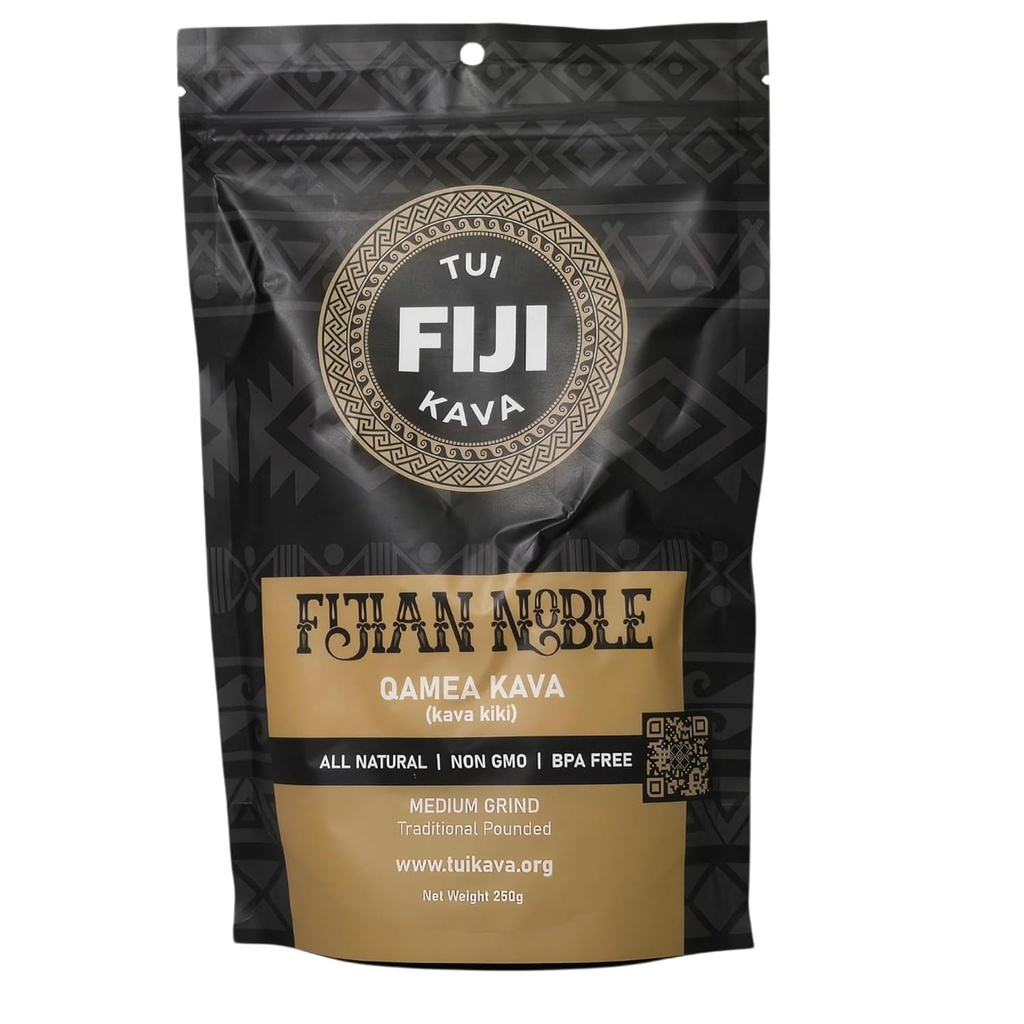 TUI KAVA PREMIUM WELLNESS KAVA -TRADITIONNEL fidjien Noble Pounded Medium Grind 250g (8,8oz) - TAILLE TRIALE Très captivante Kava de jour Tous les Relaxation naturelle.