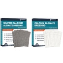 Dressing en algine de calcium argenté(4 "x 4" 10 Pcs) + Dressing en algine de calcium (4 "x 4" 10 Pcs)