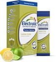 Electrolytes en poudre, Lime citron 8 Pack, Packs d'hydratation en poudre pour déshydratation et réhydratation, Mélange de boissons hydratantes aromatisées après l'entraînement, Sticks journaliers sans gluten