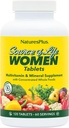 NaturesPlus Source of Life Women Multivitamin - 120 Vegetarian Tablets - Whole Foods, Enzymes & Minerals - Overall Health, Energy - Gluten-Free - 60 Servings