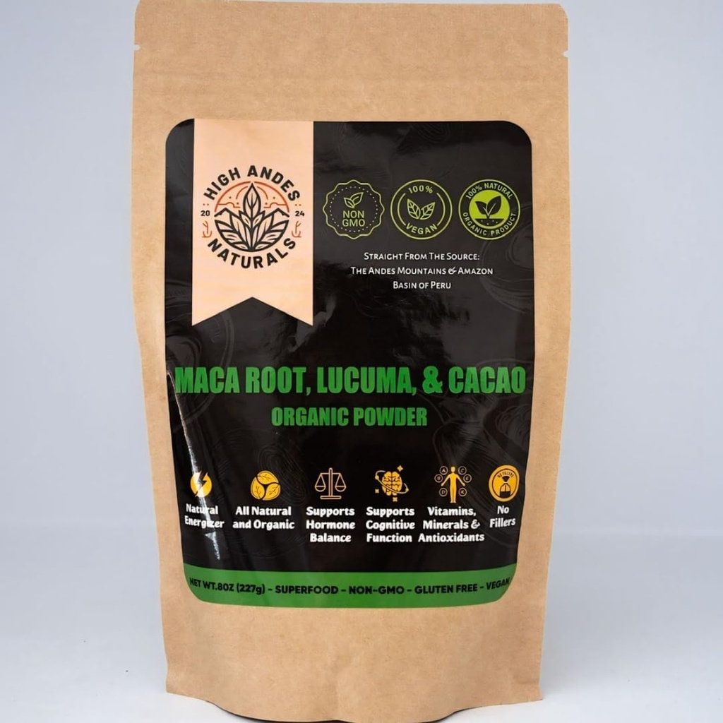 Mélange de poudre de racine de maca biologique – Energy Boost & Hormone Balance – Superfood péruvien – 8 oz