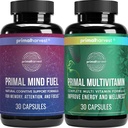 Primal Harvest Primal Mind Fuel & Multivitamine Suppléments pour les femmes et les hommes Capsules multivitamines et pilules mentales