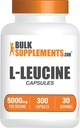 BulkSupplements.com Capsules L-Leucine - Suppléments Leucine, Supplément Acid Amino - Sans gluten, 10 Capsules par portion (5000mg), 300 Compte (paquet de 1)