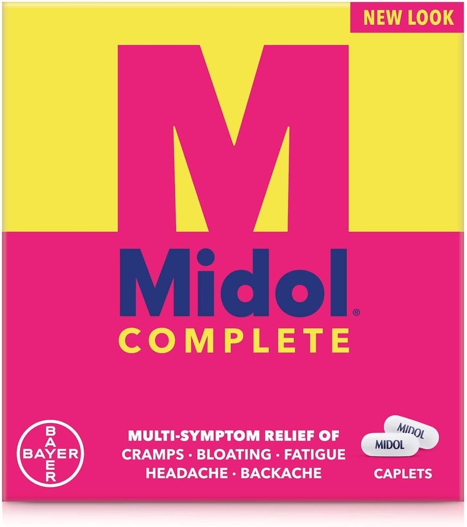 Midol Complete Caplets, 24-Count (Pack of 2), Packaging May Vary
