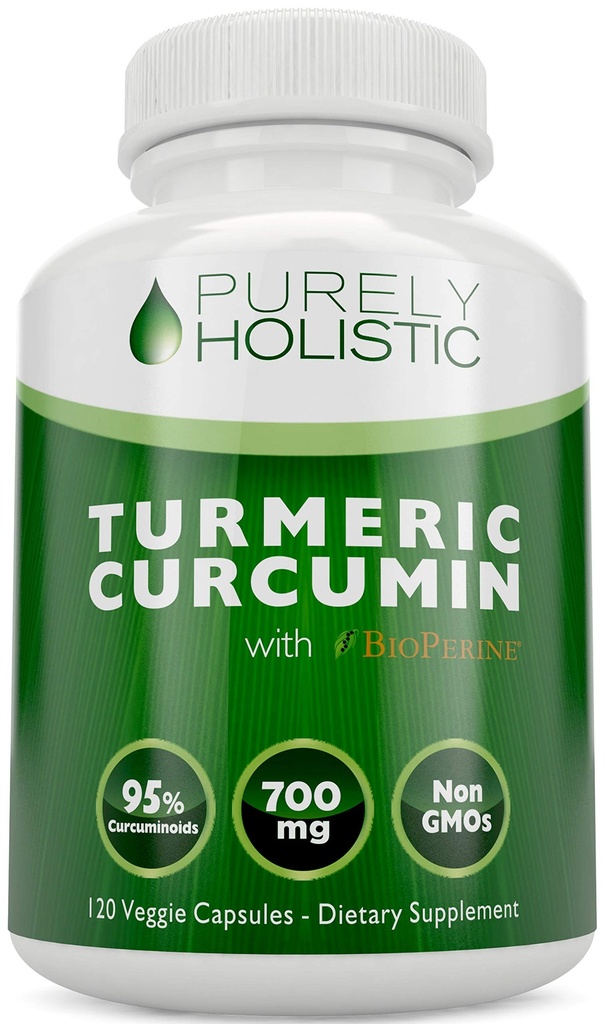 Curcumine curcumine avec BioPerine - 120 Capsules Vegan - 700mg de Tumère par Capsule - avec Extrait de poivre noir 95% Curcuminoides
