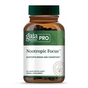 GAIA HERBES PRO Nootropic Focus - Supplément de soutien à la santé du cerveau* - Supplément nootropique avec Safran, Ginkgo Leaf Extract & Lemon Baume - Vegan, sans gluten - 40 liquides Phyto-Caps (20 portions)