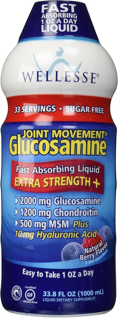 Wellesse Joint Movement Glucosamine With Chondroitin & Msm 33.8 fl oz (1000 ml)
