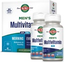 KAL Multivitamine pour hommes AM/PM, Supplément antioxydants, Muscle, Immune, Électrolyte Balance, Soutien général au bien-être, Fabriqué sans OGM et soja, Vegan, 30 portions, 120 comprimés