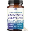 Magnesium Citrate Complex 500 MG, Constipation, Calm & Relaxation Support