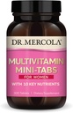 Dr Mercola Multivitamin Mini-Tabs pour les femmes, 30 portions (300 comprimés), avec 10 nutriments clés, soutient la santé optimale des femmes, non-OGM