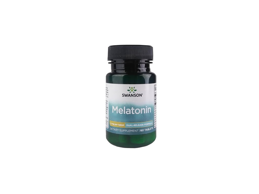 Swanson Melatonin - Natural Supplement Promoting Restful, Restorative Sleep Support - Wellness Formula Supporting a Normal, Natural Sleep Schedule - (60 Tablets, 3mg Each)