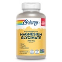 SOLARAY Glycinate de magnésium Capsules, Bisglycinate de magnésium chélaté w/BioPerine, supplément de magnésium d'absorption plus élevée - os, muscles, soutien cardiaque, végan (30 portions, 120 VegCaps)