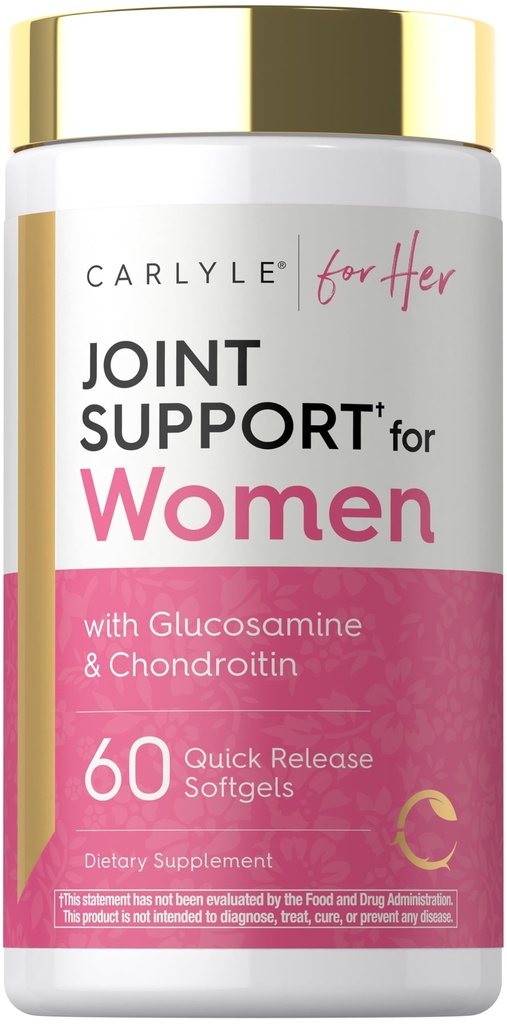 Carlyle Soutien conjoint pour les femmes 60 Softgels Complexe avec Peptides Oméga-3 et Collagène