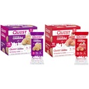 Quest Frosted Cookies Twin Pack avec gâteau d'anniversaire 1g de sucre 10g de protéines 2g de glucides nets Sans gluten 8 de compte et de fraises Cake 1g de sucre 10g de protéines 2g de glucides nets Sans gluten 16 cookies