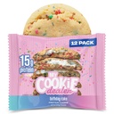 Mon revendeur de cookies de protéines, gâteau d'anniversaire (2.2oz, paquet de 12) - 15g de protéines par cookie - Collations d'entraînement enrobées individuellement pour les voyages sur le trajet