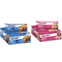 Quest Blueberry Muffin (12 Nombre) et blanc chocolat framboise (12 Nombre) barres protéiques, haute protéine, sans gluten