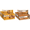 Quest Nutrition Beurre d'arachides au chocolat croustillant Barre de protéines Hero, 18g Barres de beurre d'arachides aux protéines et au chocolat, haute protéine, faible teneur en glucides, sans gluten, ami du kéto, 12 Compte