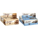Quest S'mores & Cookies & Crème Dipped Protein Bars Bundle, haute protéine, sans gluten, Keto, 12 Compte