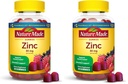Nature faite Zinc suppléments 30 mg par portion, supplément alimentaire pour la santé immunitaire et le soutien antioxydant, 60 Zinc Gummies, 30 jours d'approvisionnement, (paquet de 2)
