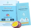 Sentez des produits Hydratation Hero, 1000mg Poudre d'électrolytes, Sans sucre, Magnésium, Aloe Vera organique, L Theanine, Vitamine C & B12, Keto, Vegan, Electrolyte Packets, Passion Fruit Punch, 15 Compte