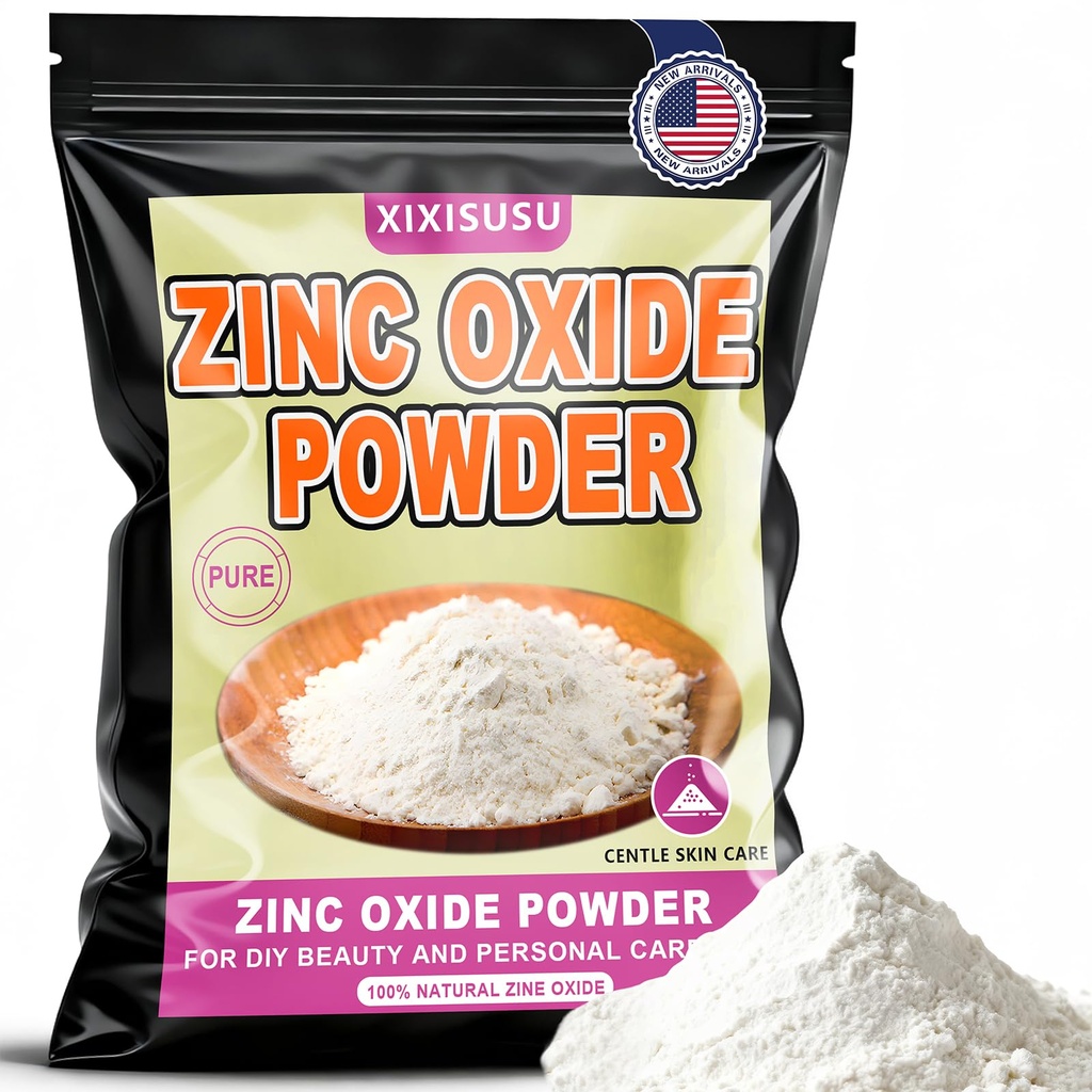 Poudre d'oxyde de zinc 99,9% Pure - Fine Mesh Non-Nano Grade - pour bricolage écran solaire, onguents, cosmétiques, savonnage et soin de la peau (4 oz)