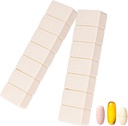 2Pack Weekly Pill Organizer,Extra Large 7 Jours Pill Cases Voyage quotidien Pill Box pour l'huile de poisson, comprimés de calcium et autres pilules vitaminées