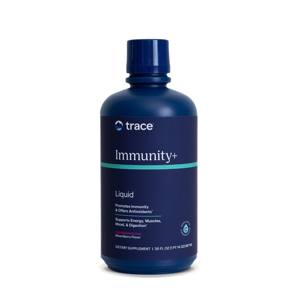 Trace Minerals Immunity+ - Liquid Supplement for Healthy Body & Immune Support - Elderberry Multivitamin - Formulated with Ionic Trace Minerals - Sugar-Free - Mixed Berry - 30 fl oz (30 Servings)