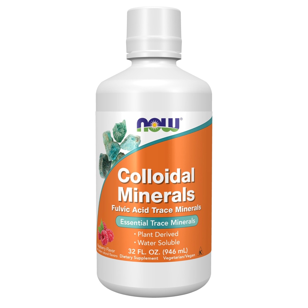 MAINTENANT compléments alimentaires, minéraux colloïdaux liquides, dérivés végétaux, minéraux traces essentiels, framboise, 32-Ounce