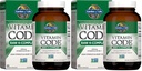 Jardin de la vie Vitamine K2 et K1, Vitamine Code Vegan K Complexe pour la force osseuse et la santé cardiaque, Omega Rich L'huile de graines de lin, Trace Minerals, Probiotiques, 60 jours d'approvisionnement, (paquet de 2)
