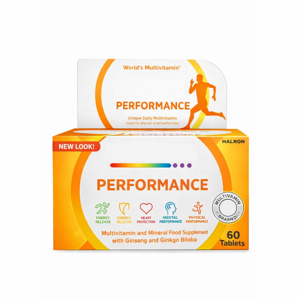 Comprimés multivitamines Centrrum Performance 60 Comte de soutien quotidien en santé Ensemble cadeau bien-être - 1 paquet