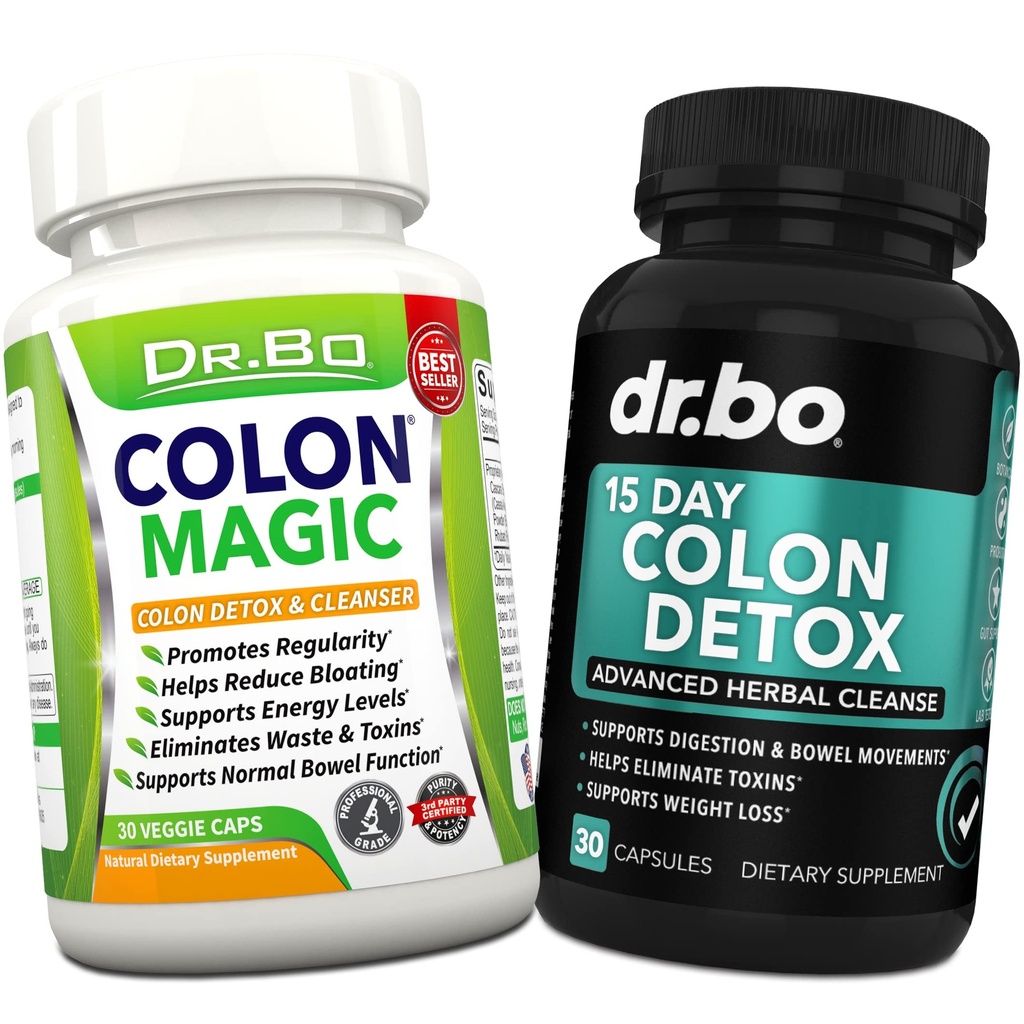 Détox Colon Cleanser pour la perte de poids - 15 jours Nettoyage intestinal pilules et probiotique - Laxatif naturel à action rapide pour le soulagement de la constipation - Suppléments de mouvement Bowel pour les ballonnements d'estomac, Gut Support
