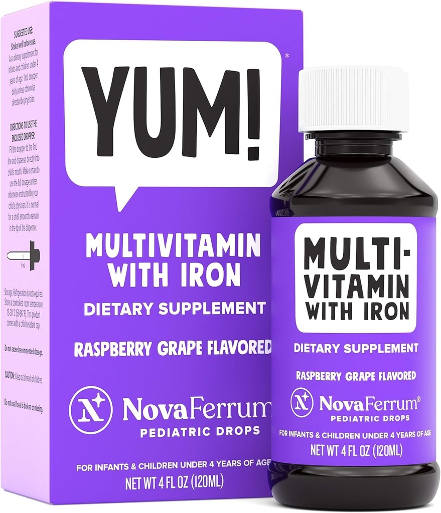 NovaFerrum Yum. Multivitamine avec fer pour les nourrissons, les tout-petits et les enfants.