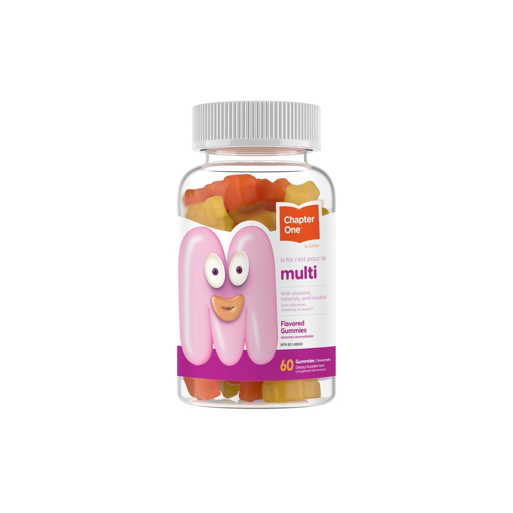 Zahler - Gommy multivitamines pour enfants du chapitre 1 avec 13 vitamines et nutriments (60 gommes aromatisées) - Vitamines pour enfants kasher certifiées incluant vitamine C, D3, zinc et plus - Gommy multivitamines délicieuses