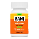 NovaFerrum BAM Multivitamines à croquer pour les enfants et les adultes âgés de 4 ans et plus - Flacon de fruit - 60 comprimés à croquer - avec des vitamines A, C, D, E, B6, B12, Biotine, Zinc, Sélénium et Manganèse