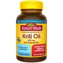 Nature faite supérieure Absorption Huile de krill 500mg avec Astaxanthin et Phospholipides, Oméga 3 pour le soutien de la santé cardiaque, supplément huile de krill antarctique, 100 Softgels, 100 jours d'approvisionnement