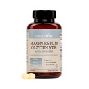 NatureWise Magnésium Glycinate 550mg + Haute-Dose 10000 UI Vitamine D3 K2 100 mcg - Supplément de magnésium D3 K2 - Chélaté pour haute absorption - Soutien osseux - Non-OGM, États-Unis Fabriqué - [30-Day Supply]