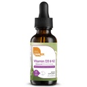 Zahler vitamine D3 K2 gouttes, liquide D3 avec K2, 1000UI de vitamine D et 1000mcg de K2 par service, soutient la densité osseuse et l'absorption de calcium, 1Fl Oz.